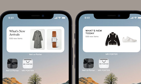 NET-A-PORTER and MR PORTER introduce iOS widgets